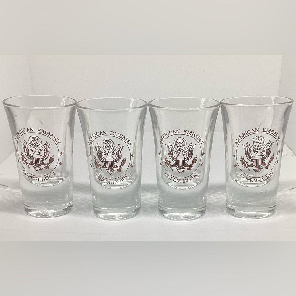 American Embassy Copenhagen Shot Glasses - Clear